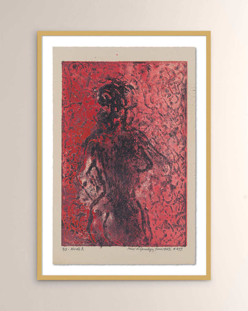 "Nude III" Framed Giclee by Pepi Sprohge